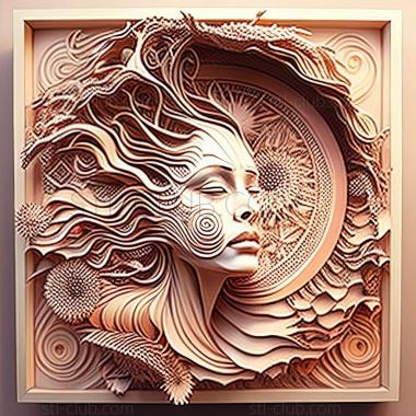 3D model cosmic energy by Kelly McKernan (STL)